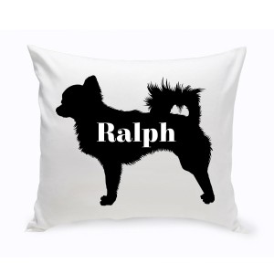 JDS Personalized Gifts Personalized Chihuahua Silhouette Throw Pillow JMSI2450